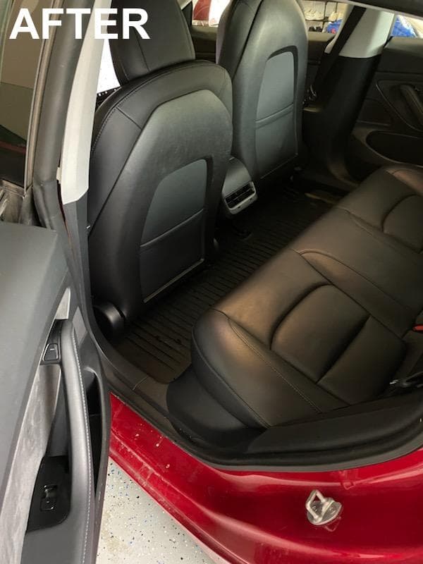 Interior car detailing result showing deep shine and protection